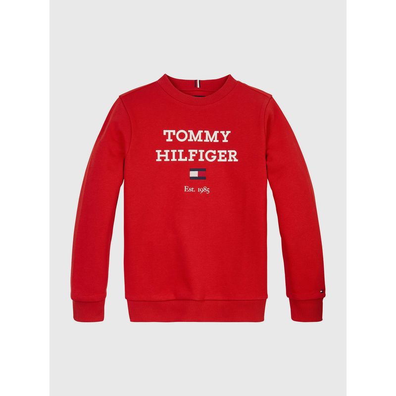 TOMMY HILFIGER - POLERÓN CON LOGO OVERSIZE ROJO TOMMY HILFIGER