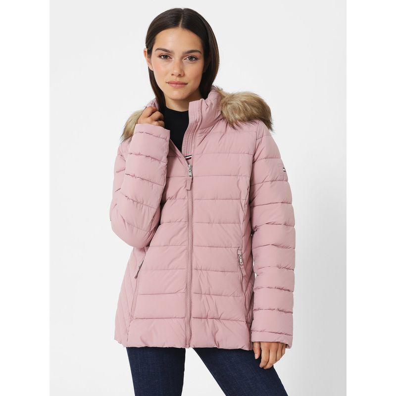 TOMMY HILFIGER - PARKA ACOLCHADA CON CIERRE ROSADO TOMMY HILFIGER