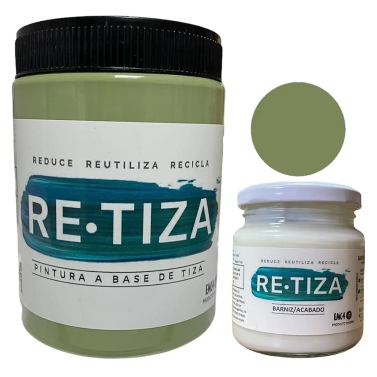RETIZA - KILO PINTURA TE VERDE + BARNIZ 240ML