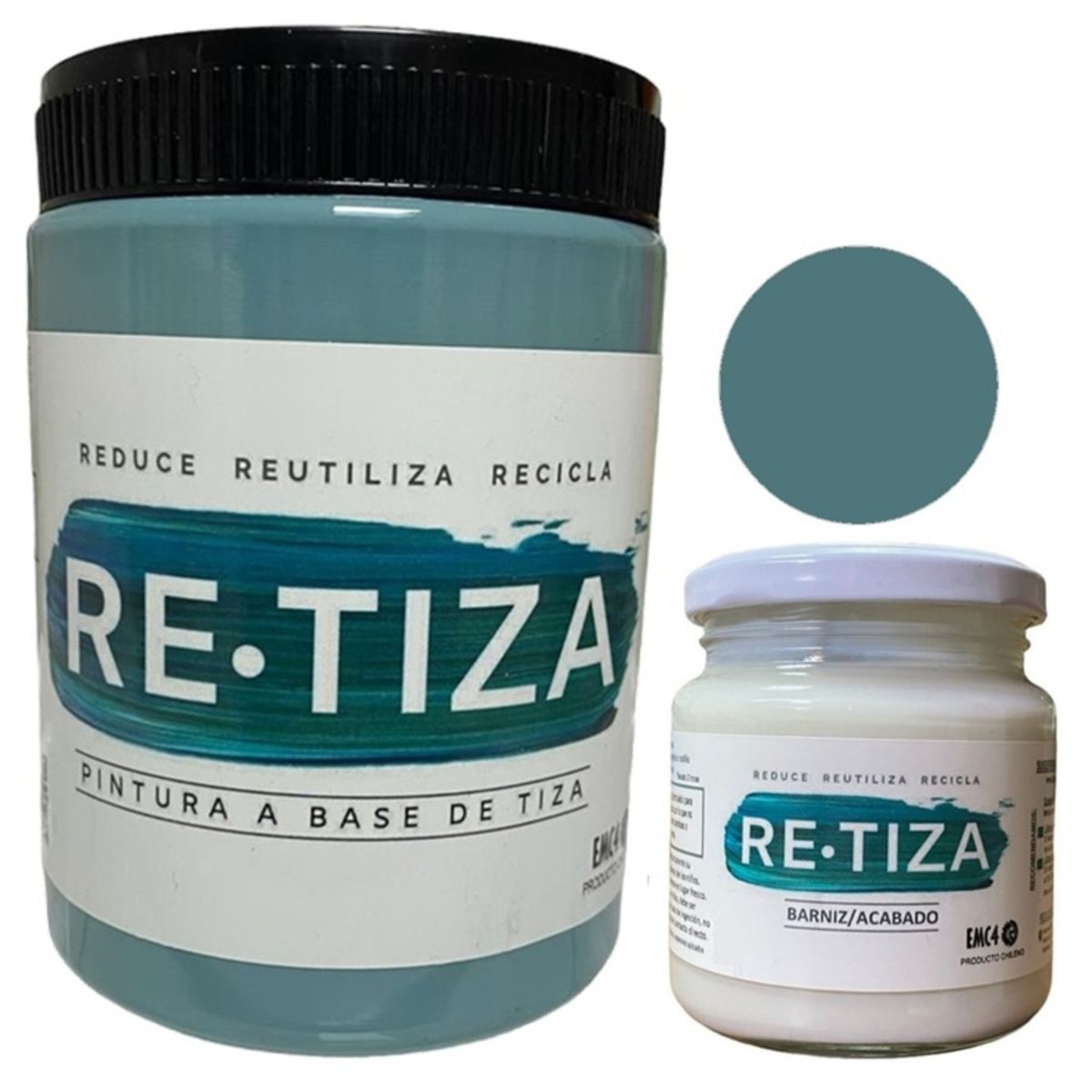 RETIZA - KILO PINTURA TURQUESA + ACABADO 240ML