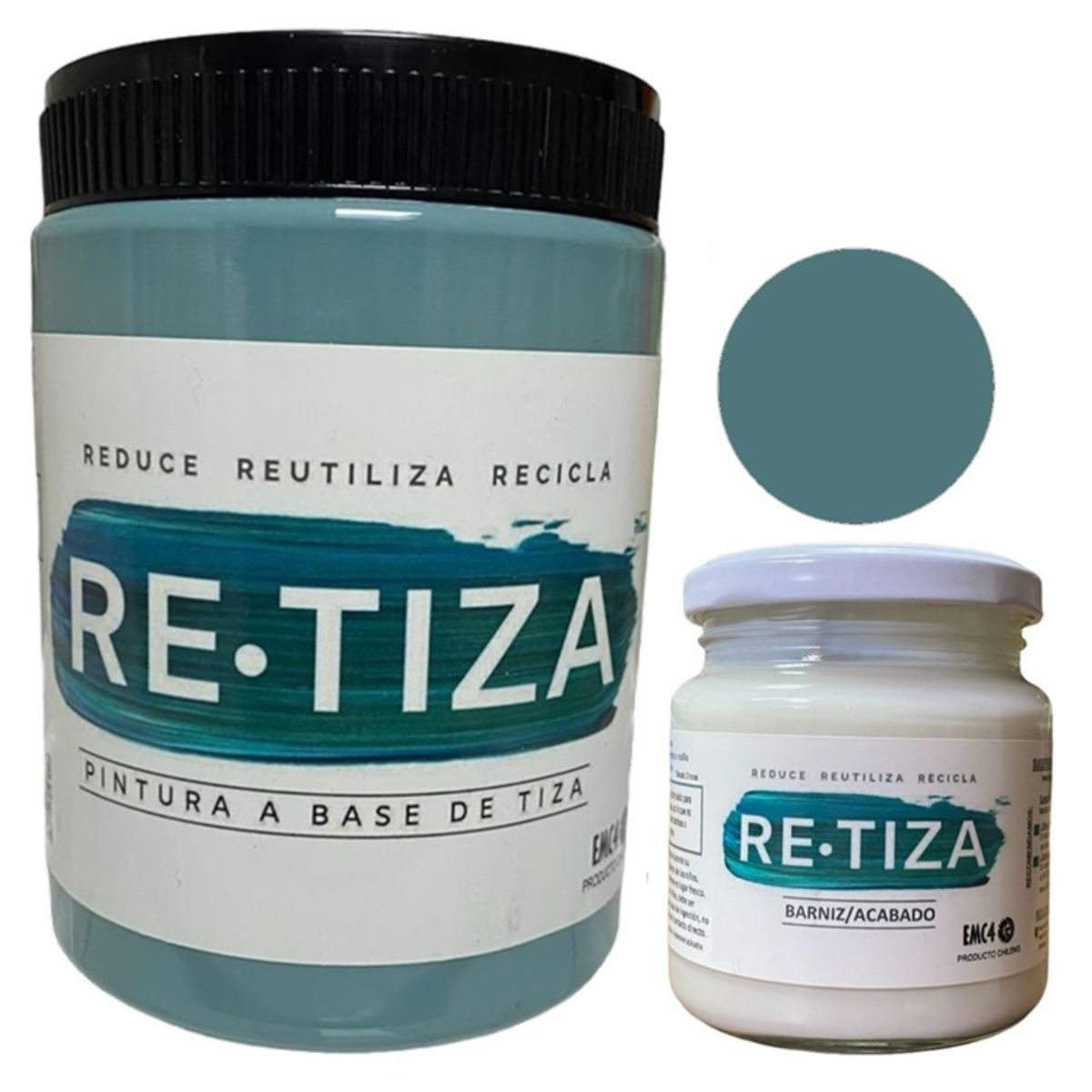 RETIZA - KILO PINTURA TURQUESA + ACABADO 240ML