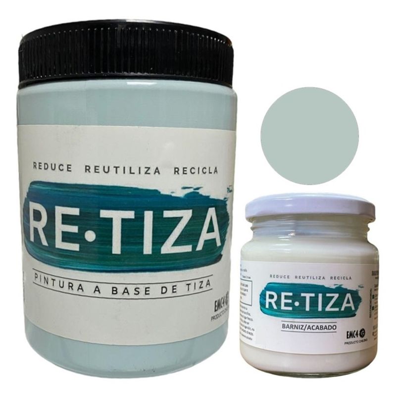 RETIZA - KILO PINTURA VERDE AQUA  AGUA + ACABADO 240ML