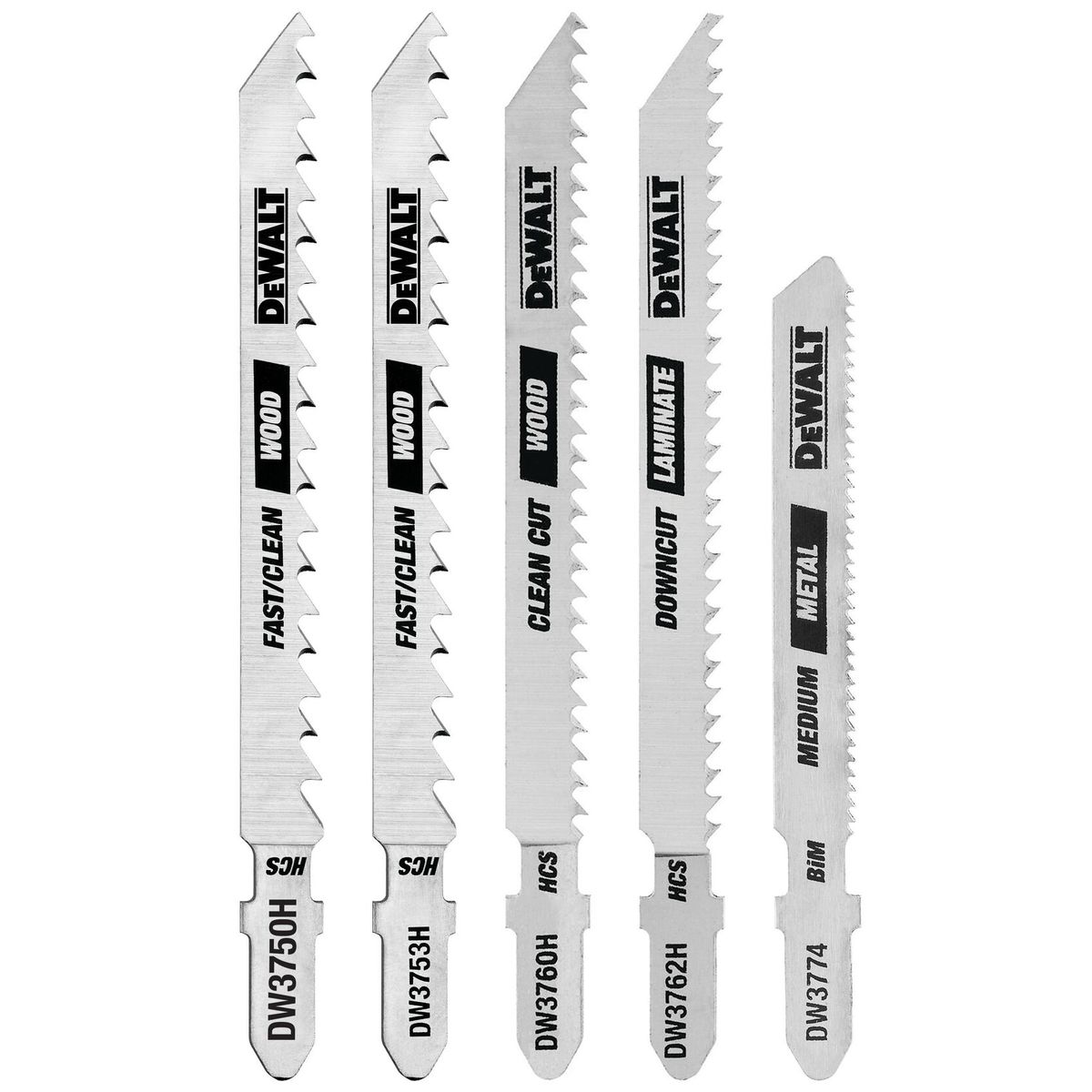 DEWALT - 5 Hojas Sierra Caladora Madera Universal Dw3795h