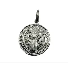 GENERICO - Colgante Medalla San Benito Plata 925 - Grande