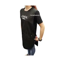GENERICO - Delantal Pechera Negro Loreal Peluqueria Unisex
