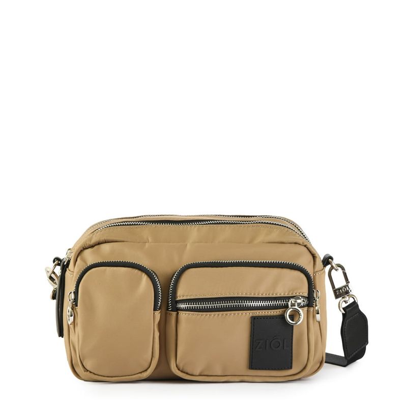 ZIOL - Cartera bandolera mediana fadora beige oscuro