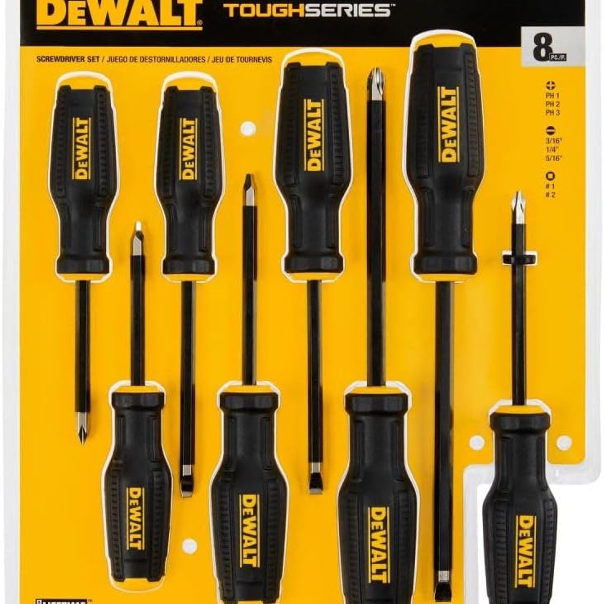 DEWALT - Set De Destornilladores Toughseries 8 Pc Dwht65102