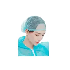 GENERICO - Gorros / Cofias Desechables Para Cabello 100 Unidades Azul