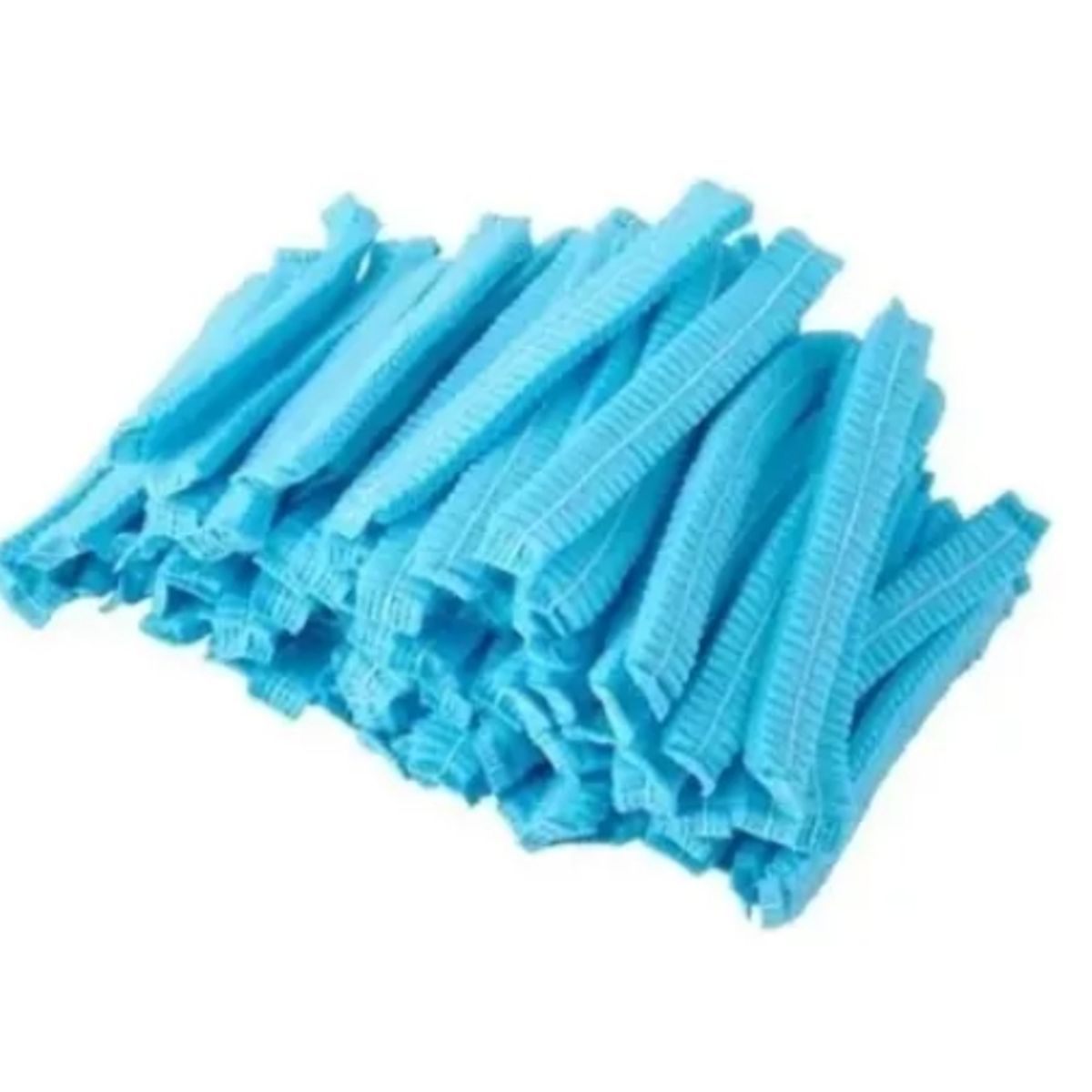 GENERICO - Gorros / Cofias Desechables Para Cabello 100 Unidades Azul