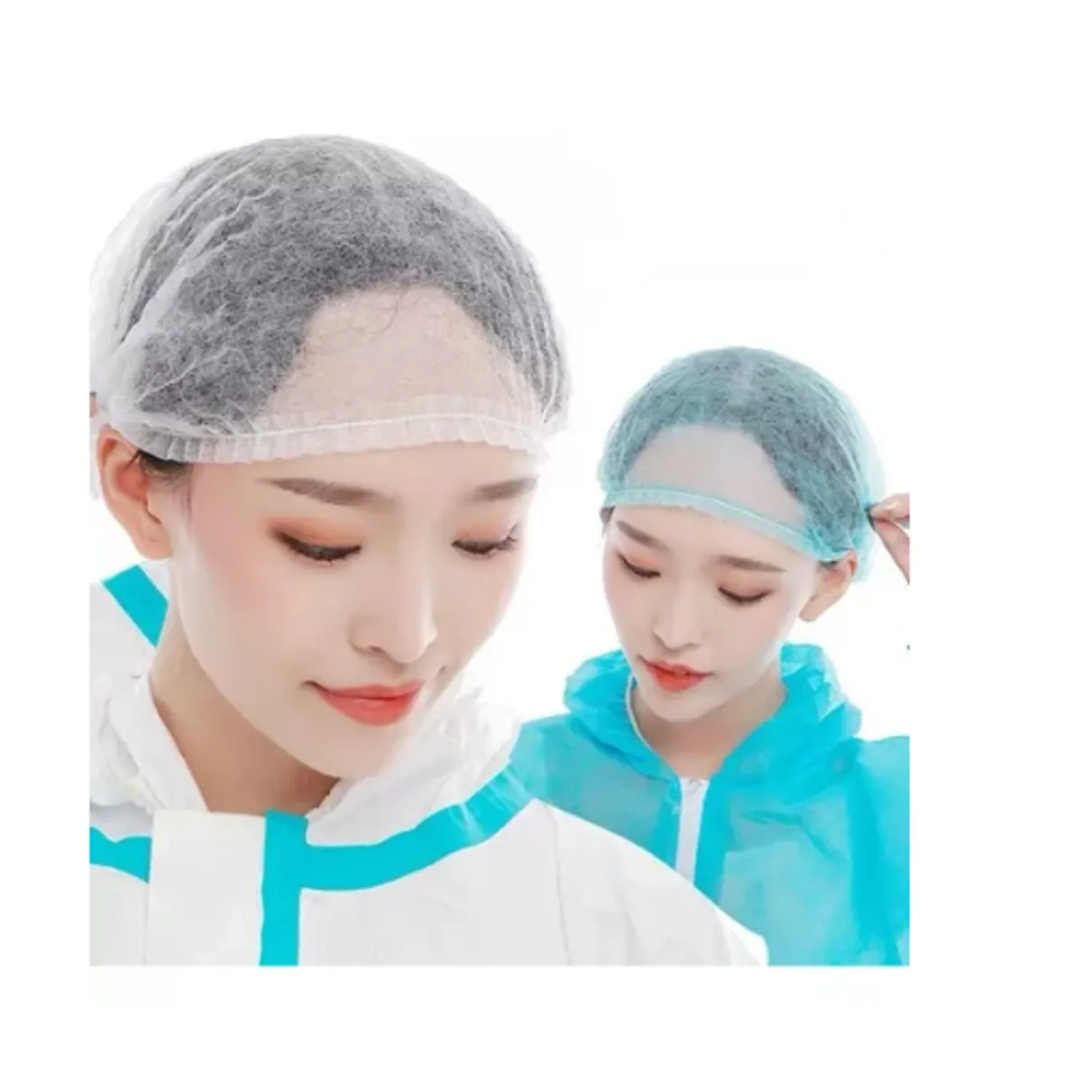 GENERICO - Gorros / Cofias Desechables Para Cabello 100 Unidades Blanco
