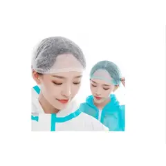 GENERICO - Gorros / Cofias Desechables Para Cabello 100 Unidades Blanco
