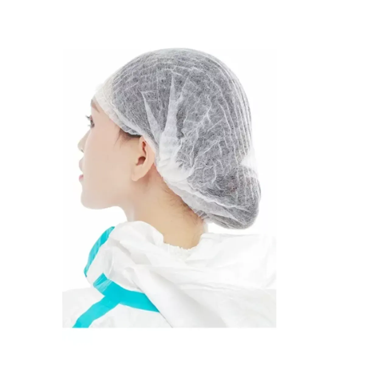 GENERICO - Gorros / Cofias Desechables Para Cabello 100 Unidades Blanco