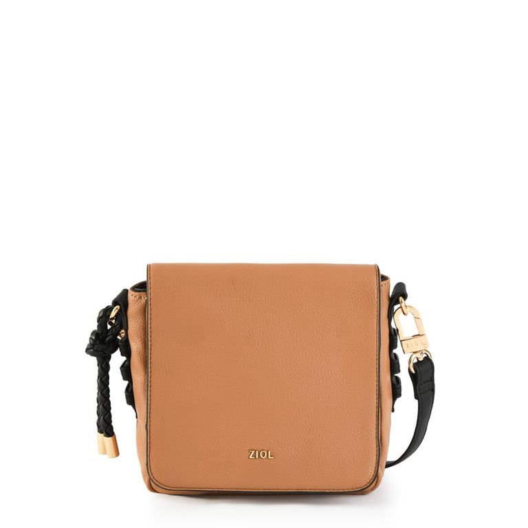 ZIOL Cartera bandolera con tapa pequeña melchy camel | falabella.com