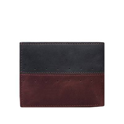 Imagen 2 del producto Billetera hombre cuero natural vinotinto negro