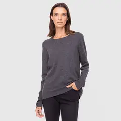 BUBBA - Women Sweater Solid Grey Black