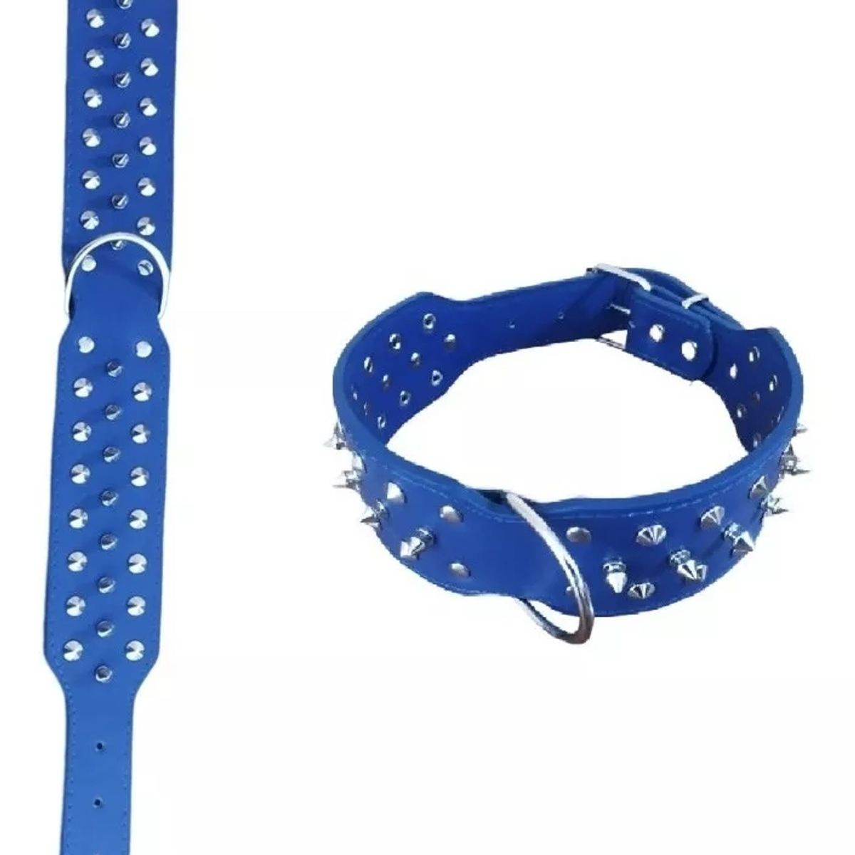 DEFENSOR FOREVER - Collar Con Púas Para Perros Razas Grandes - Talla XL Azul