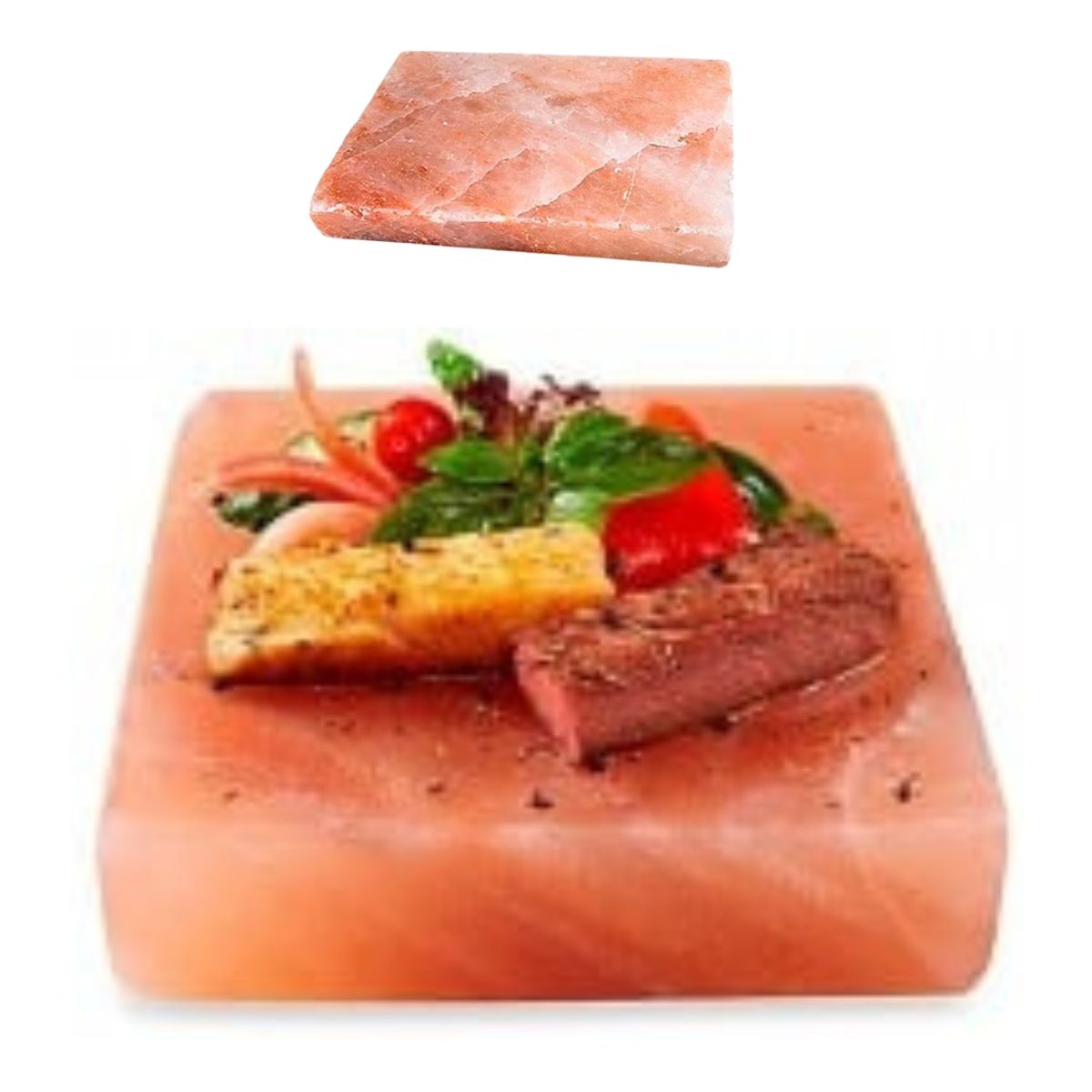 GENERICO - Tabla de Sal del himalaya 26x26cm