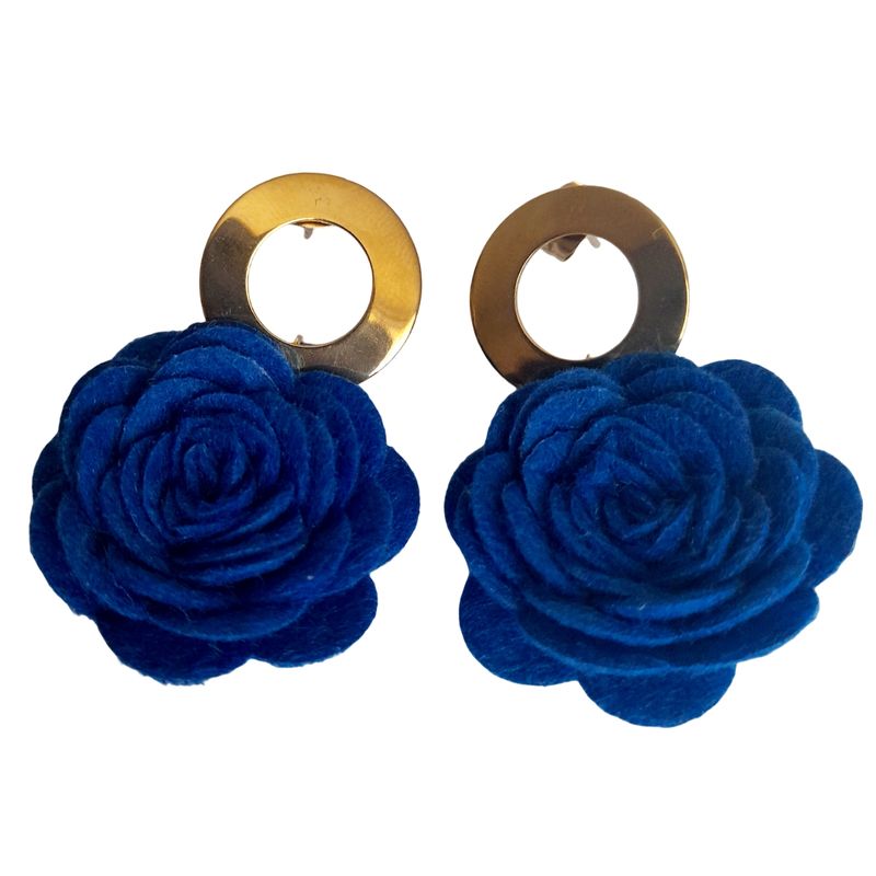 CATHALIFAUDJOYAS - aros de fieltro y acero CathalifaudJoyas