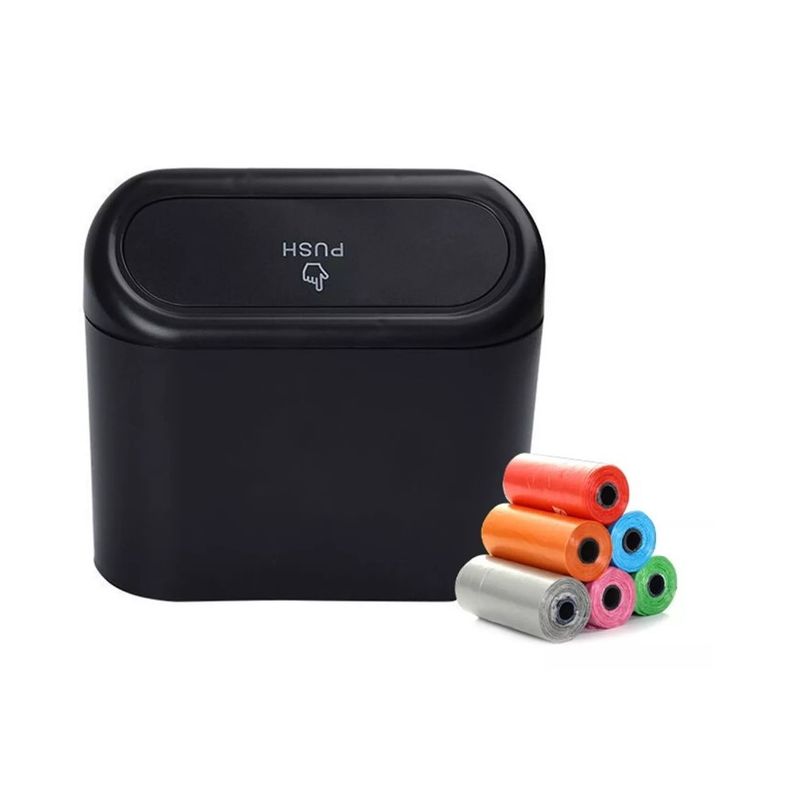 GENERICO - Basurero Para Auto Portatil Universal 1 Litro
