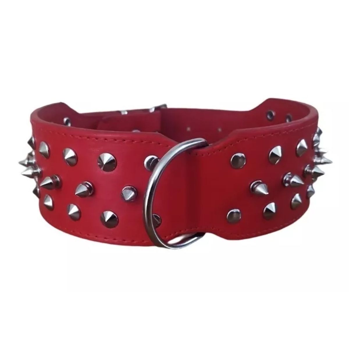 DEFENSOR FOREVER - Collar Con Púas Para Perros Razas Grandes - Talla XL Rojo