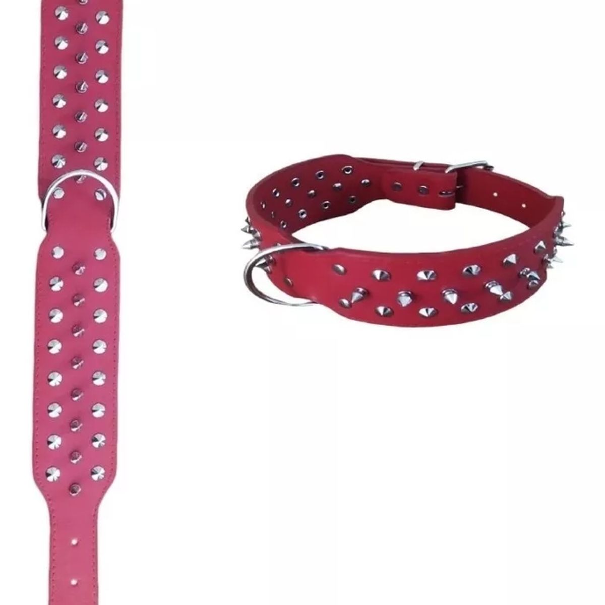 DEFENSOR FOREVER - Collar Con Púas Para Perros Razas Grandes - Talla XL Rojo