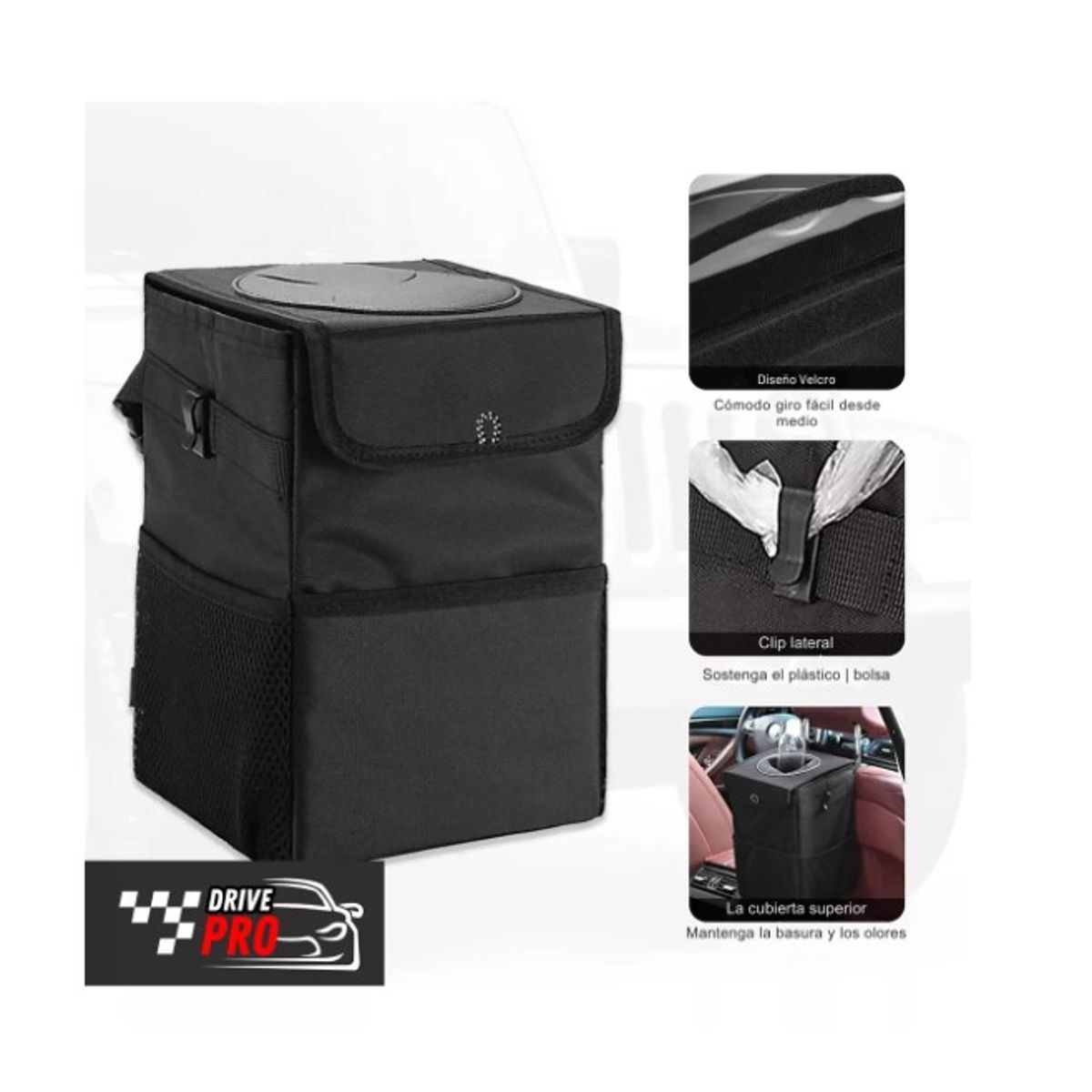 GENERICO - Basurero Contenedor Auto Organizador Impermeable Drivepro