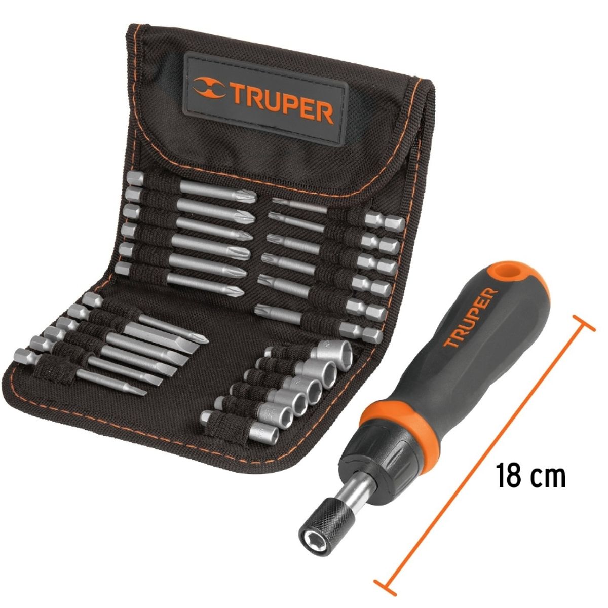TRUPER - JGO PUNTAS Y DESTORNILLADOR 26 PCS TRUPER
