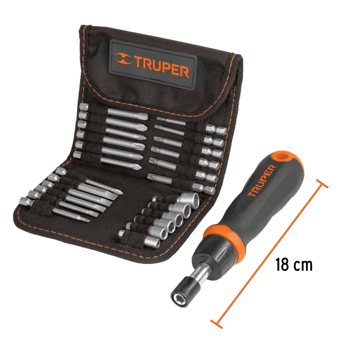 TRUPER - JGO PUNTAS Y DESTORNILLADOR 26 PCS TRUPER