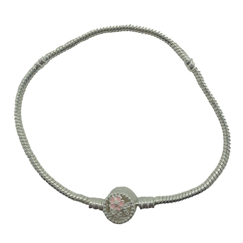 GENERICO - Pulsera Charm con Flores  Plata 925
