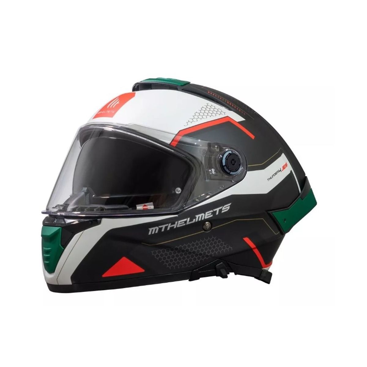 GENERICO - Casco  Thunder 4 Jerk Verde Perla Mate + Pinlock Talla L