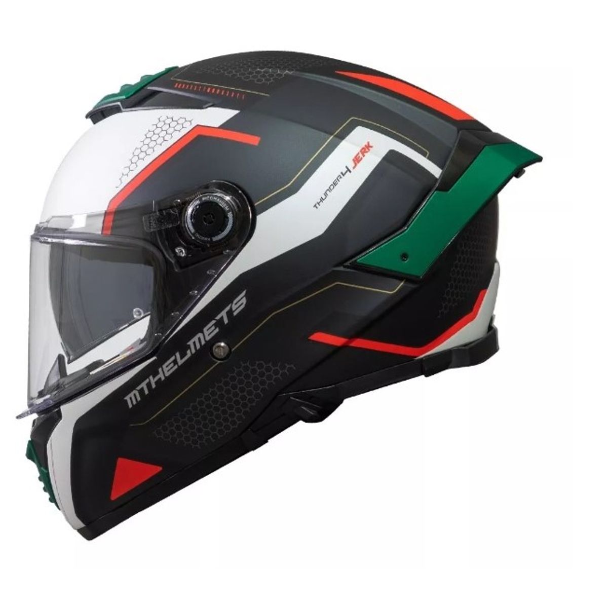 GENERICO - Casco  Thunder 4 Jerk Verde Perla Mate + Pinlock Talla L