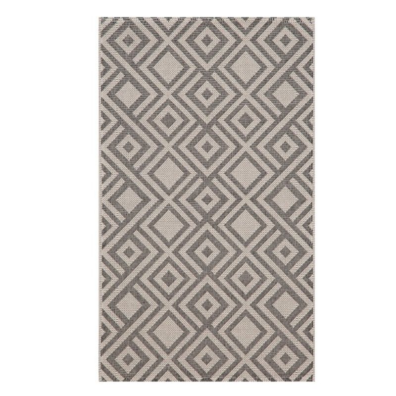 ILLUSIONS - Alfombra Egipcia de Algodón reciclado 160x230 cm Mod Kali Grey Gris