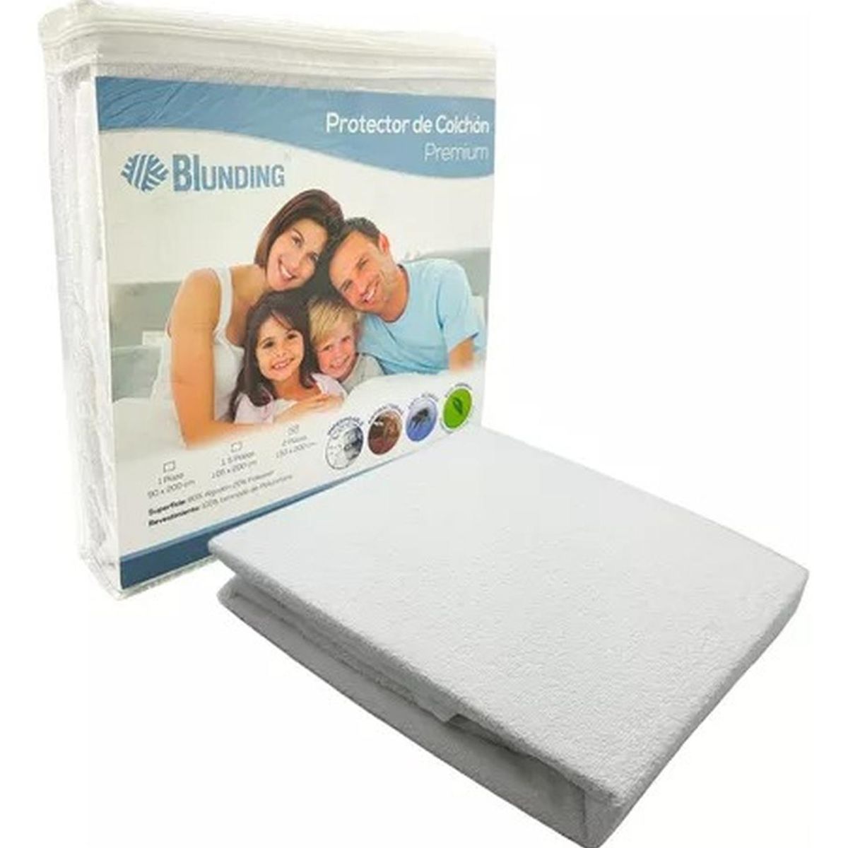 BLUNDING - Protector Colchón Film Pu Impermeable 1 Plaza