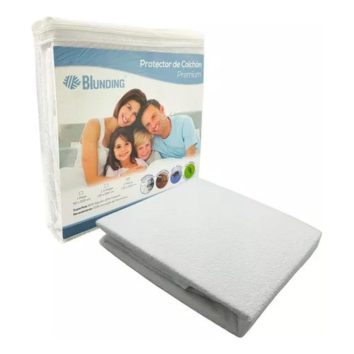 BLUNDING - Protector Colchón Film Pu Impermeable 1 Plaza
