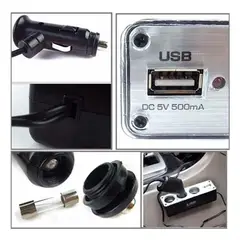 MALIK - Triple Adaptador Toma Encendedor + Cargador Usb 12v 24v