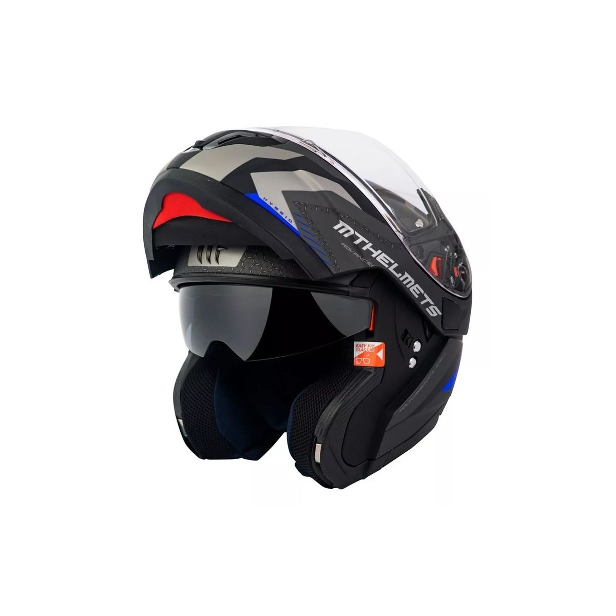 GENERICO - Casco De Moto  Atom Sv Híbrido Azul Mate + Fogoff