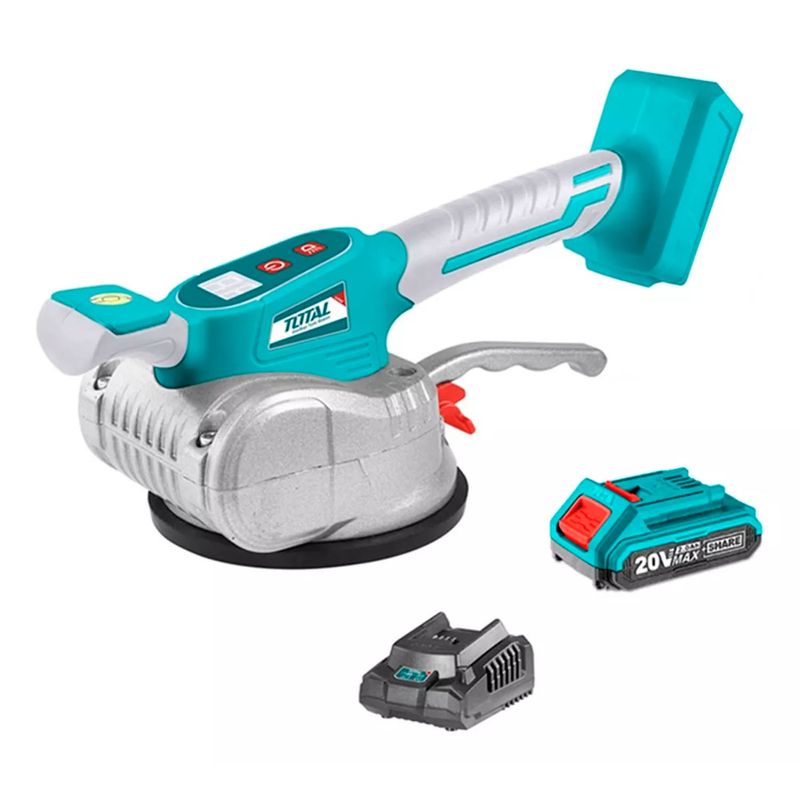 TOTAL TOOLS - Ventosa Niveladora Ceramica Vibradora 20v Carg + Bat Total