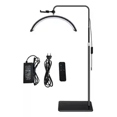 ANGELES DEL HOGAR - Lampara Luz Led Media Luna Profesional Negra