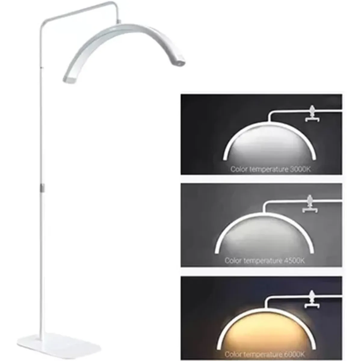 ANGELES DEL HOGAR - Lampara Luz Led Media Luna Profesional Blanca