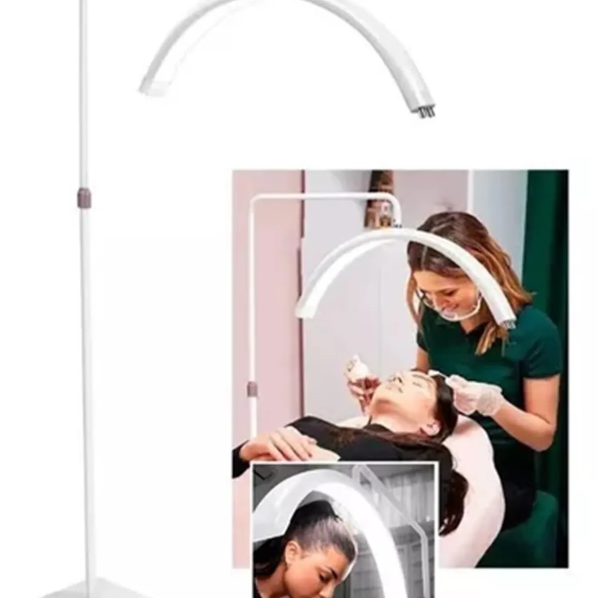 ANGELES DEL HOGAR - Lampara Luz Led Media Luna Profesional Blanca