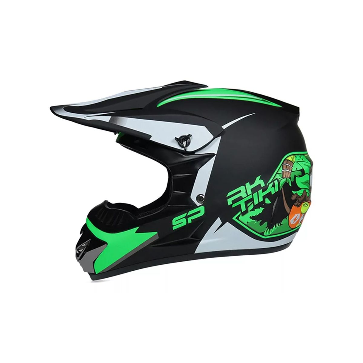 GENERICO - Set Casco P Moto De Niño Certificado + Antiparra Thor
