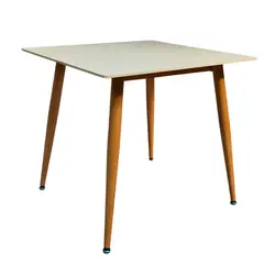 OH MI HOGAR - Mesa de Comedor Cuadrada de Cuarzo Calacatta Soft 80x80cm
