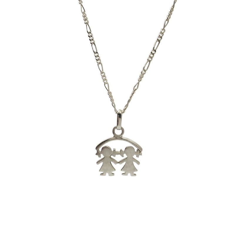 JOYAS MYTOKE - Collar Familia Ninos Ninas Plata Fina 980 Nacional