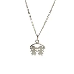 JOYAS MYTOKE - Collar Familia Ninos Ninas Plata Fina 980 Nacional