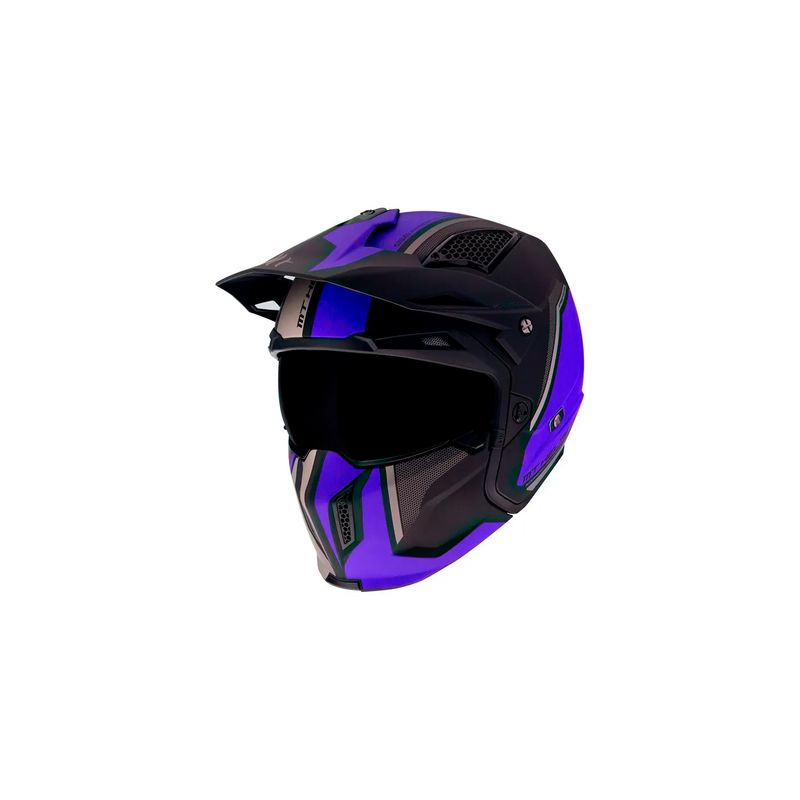 GENERICO - Casco De Moto Mt Helmets Streetfighter Sv Twin C7 Azul Mate