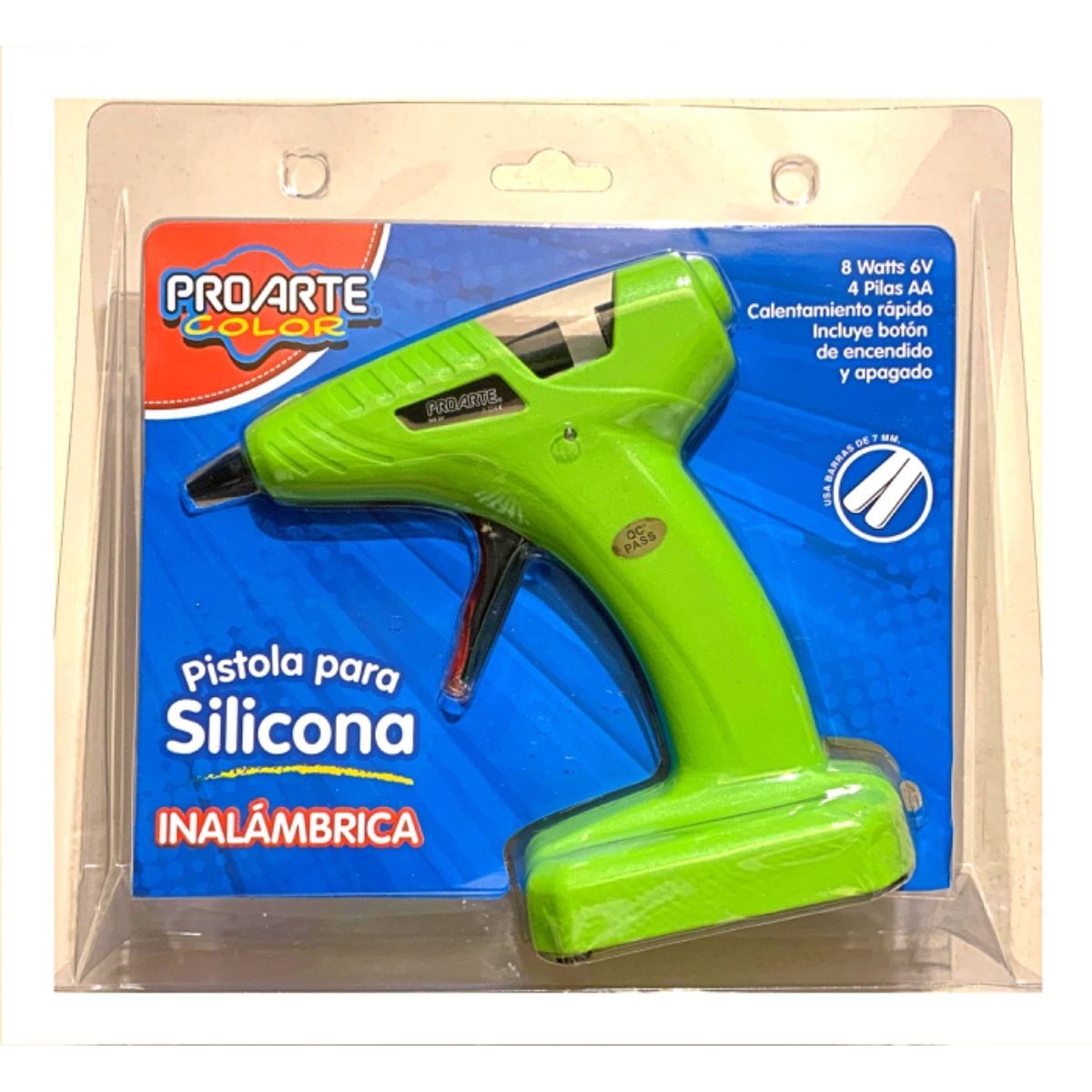 PROARTE - Pistola Silicona Inalámbrica Manualidades 7mm-incl Baterias