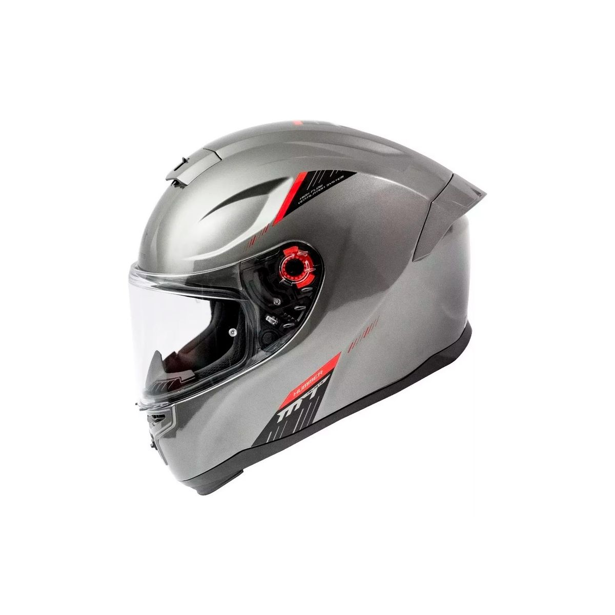GENERICO - Casco De Moto Mt Helmets Targo Pro Sound A5 Rojo Brillo