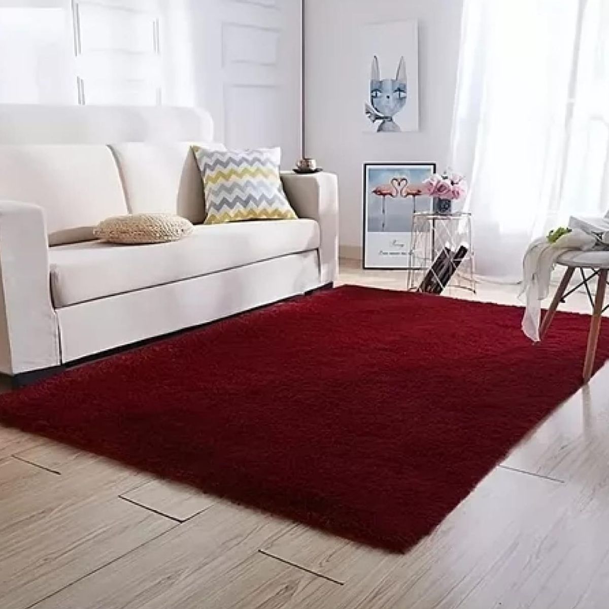 GENERICO - Alfombras Color Vino Medida 180X200cm  Para Living o Habitación MH