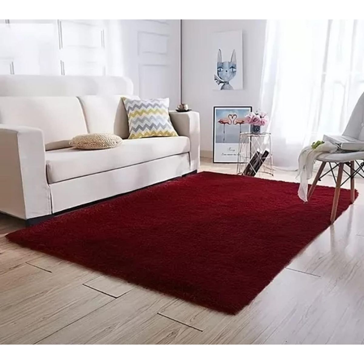 GENERICO - Alfombras Color Vino Medida 180X200cm  Para Living o Habitación MH