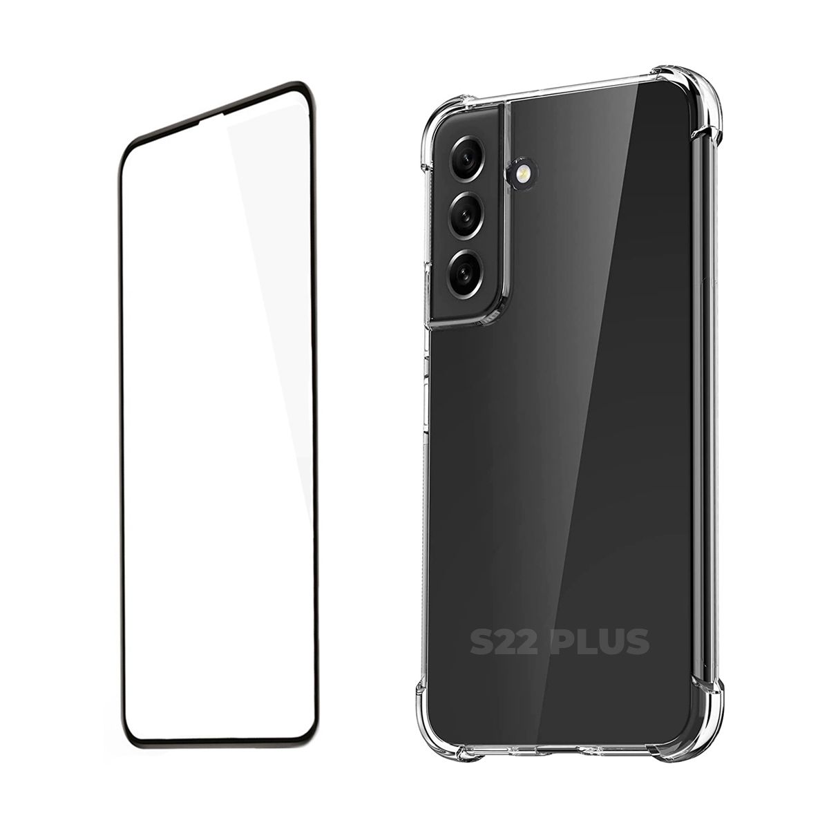 GENERICO - Carcasa para Samsung S22 Plus Transparente + Lamina Ceramica